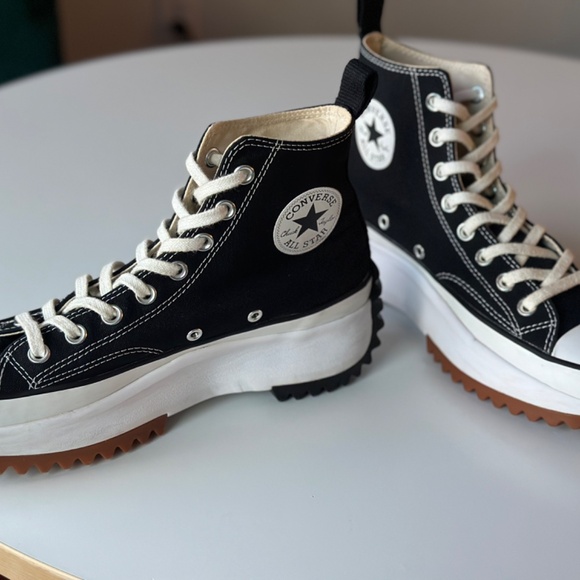 Converse Run Star Hike Hi Black Platform Sneakers - Picture 5 of 16
